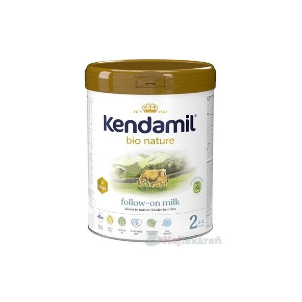 Kendamil Bio Nature následná kojenecká mléčná výživa 2 HMO+ 6 m+ 800 g