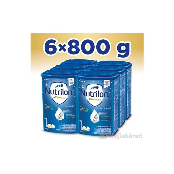 Nutrilon Advanced 1 Good Night počáteční kojenecké mléko 0–6 m 6×800 g