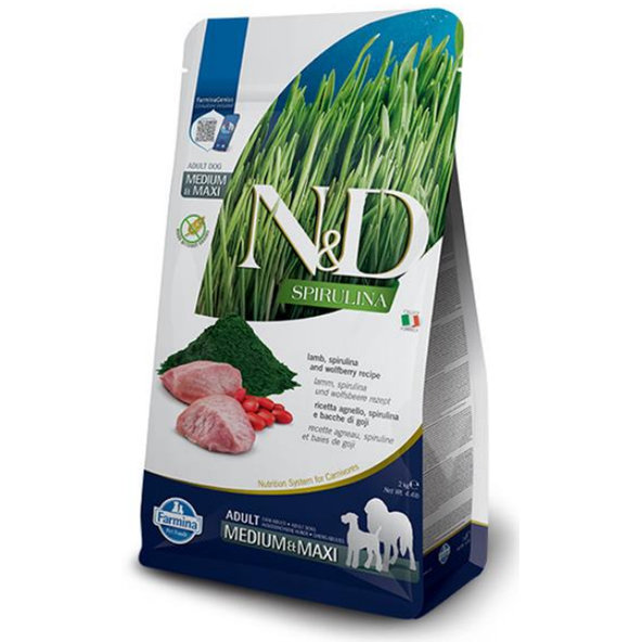 Farmina N&D Spirulina GF Medium Maxi jehně 7 kg