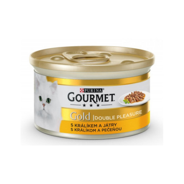 Gourmet Gold konzervy pro kočky králík s játry 12x85 g