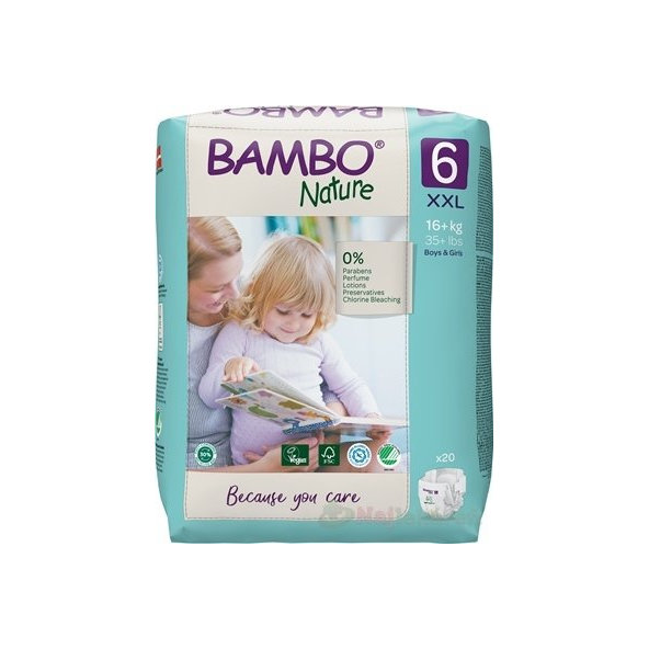 Bambo plenkové kalhotky prodyšné 6 (16-30 kg) 20 ks