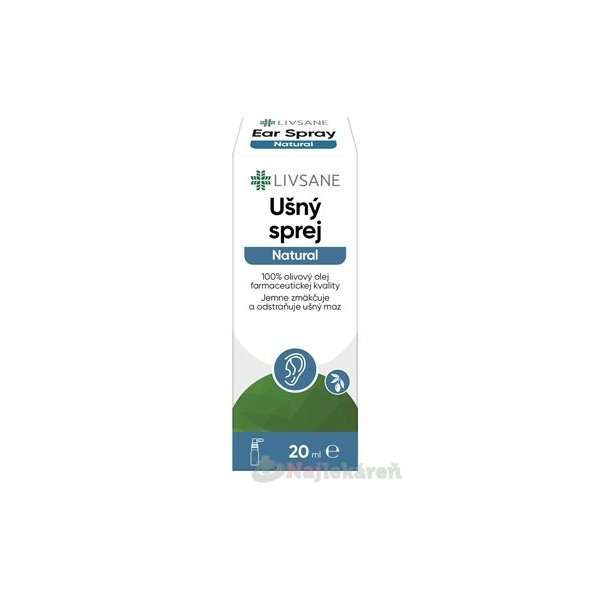 LIVSANE ušní sprej Natural s olivovým olejem 20 ml