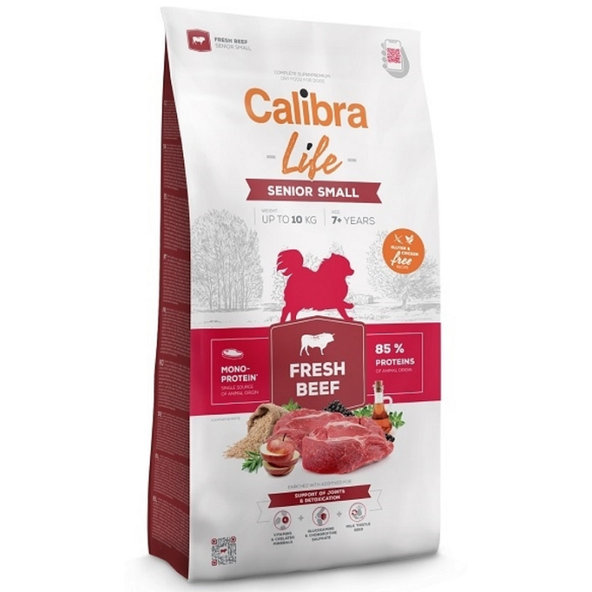 Calibra Dog Life Senior Small hovězí granule pro psy 1,5 kg