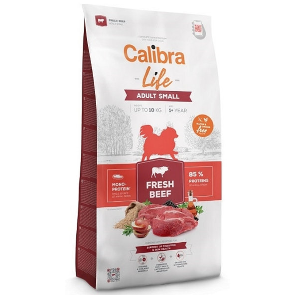 Calibra Dog Life Adult Small hovězí granule pro psy 1,5 kg