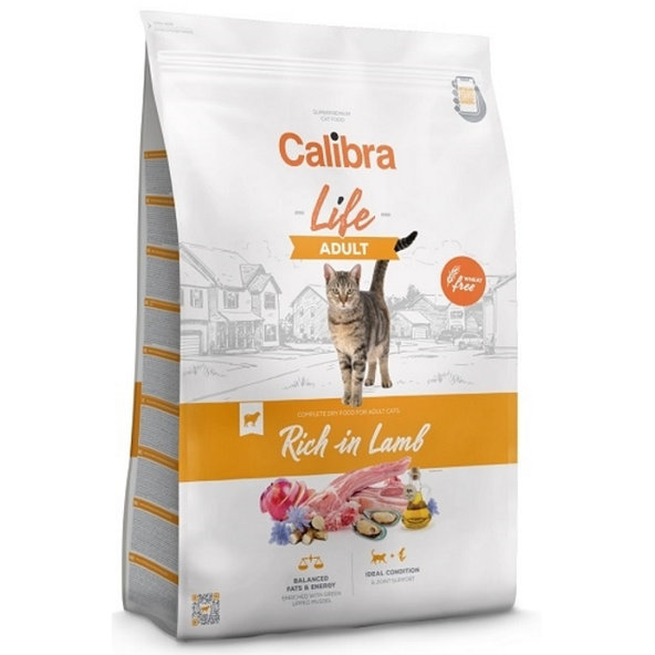 Calibra Cat Life Adult jehněčí granule pro kočky 6 kg