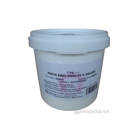 GALVEX pasta oxidu zinečnatého 25% 1 kg