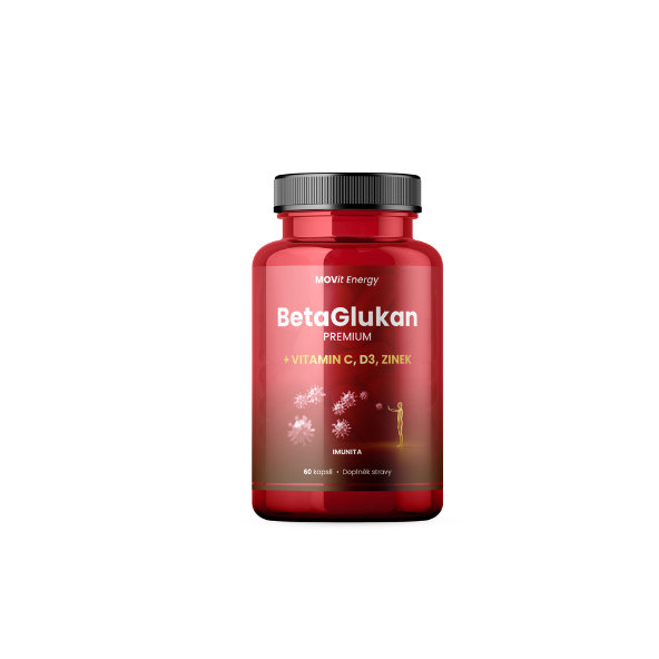 MOVit Energy BetaGlukan 350 mg + vitamín C D3 + zinek 60 kapslí