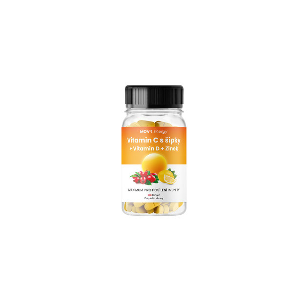 MOVit Energy Vitamín C 1200 mg se šípky + D + zinek 30 tablet