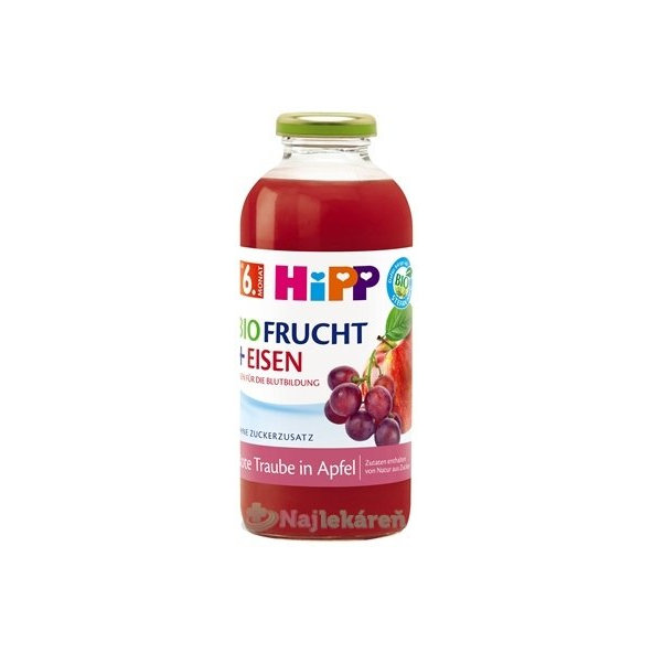 HiPP BIO ovocný nektar jablko a červené hrozny 500 ml