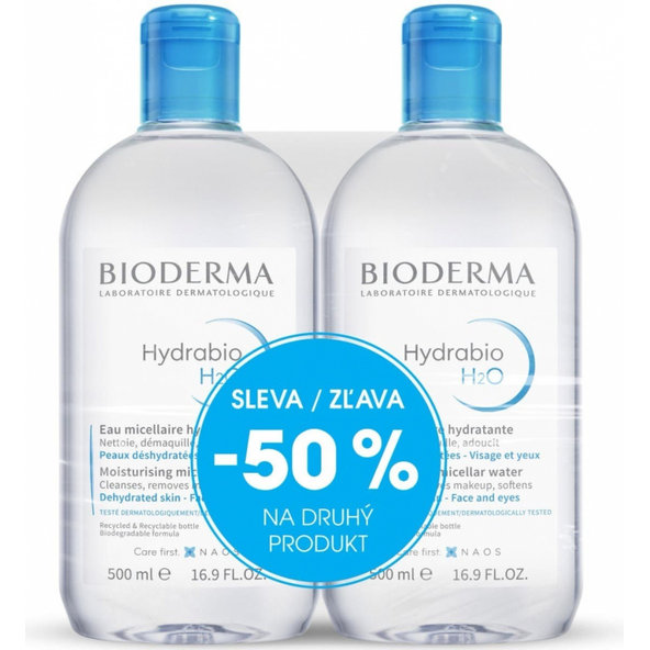 BIODERMA Hydrabio H2O micelární voda 500 + 500 ml