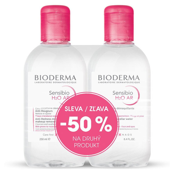 BIODERMA Sensibio H2O AR micelární voda 250 + 250 ml