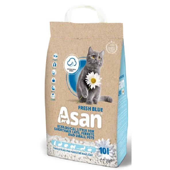 ASAN Fresh Blue podestýlka pro kočky a fretky 10l