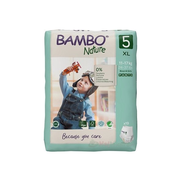 Bambo Pants plenkové kalhotky navlékací 5 (12-18 kg) 19 ks