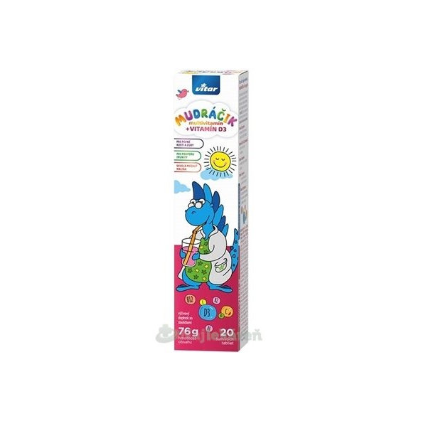 Mudráčik multivitamin + vitamin D3 20 šumivých tablet