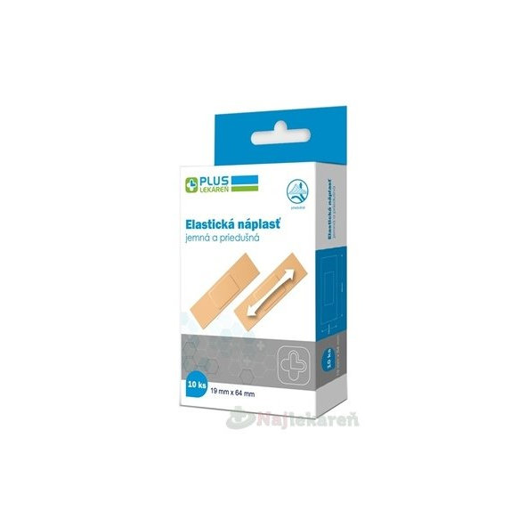 Plus Lekáreň Elastická náplast 19 x 64 mm 10 ks