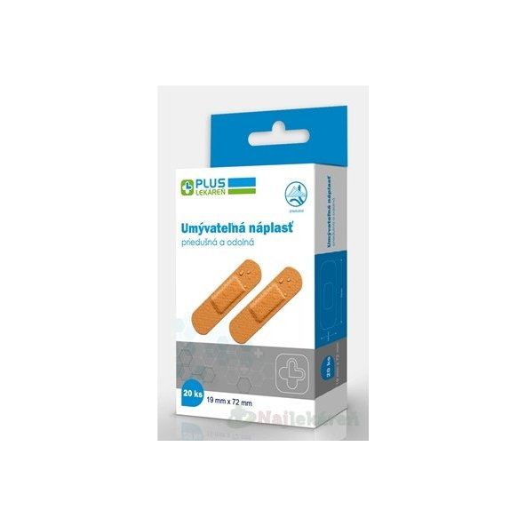 Plus Lekáreň prodyšná náplast 19 × 72 mm 20 ks