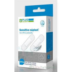 Plus Lekáreň Náplast sensitive 19 x 72 mm + 25 x 72 mm 20 ks