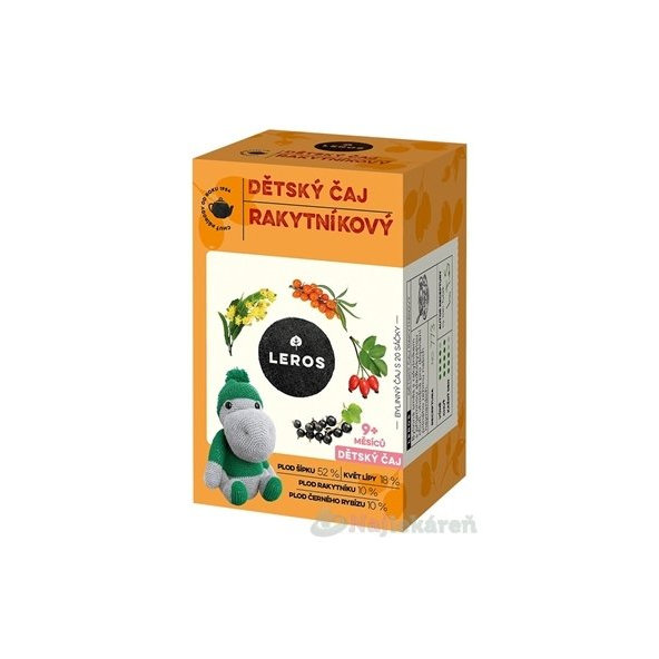 Leros Dětský čaj rakytník 9+ m 20x2 g