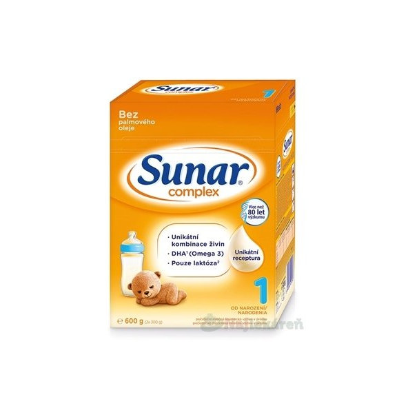 Sunar Complex 1 počáteční kojenecké mléko 0m+ 600 g