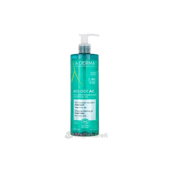 A-DERMA Biology AC čisticí pěnivý gel na aknózní pleť 400 ml