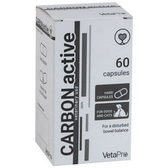 VetaPro CarbonActive tráviaci adsorbent pre psov a mačky 60 kapsúl