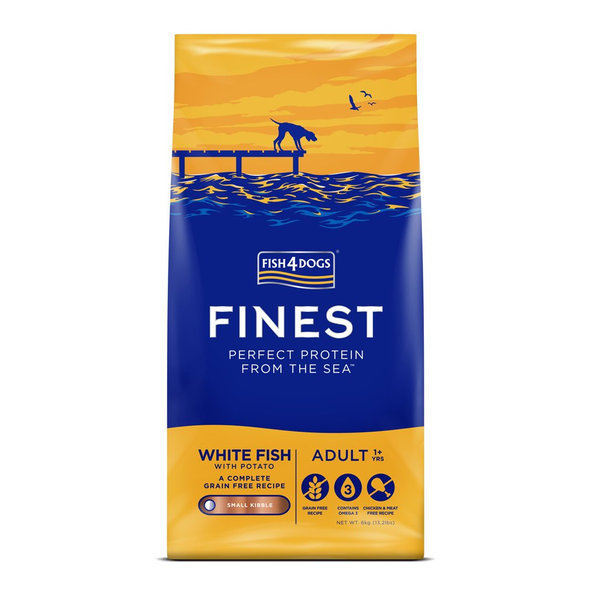 FISH4DOGS Finest Adult malé granule bílá ryba s brambory 1+ 6 kg