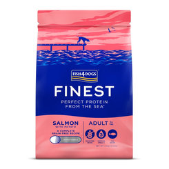 Fish4Dogs Finest Adult granule malé losos s bramborami 1+ 1,5 kg