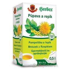 HERBEX pampeliška a řepík bylinný čaj 20x3 g