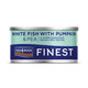 Fish4Dogs Finest konzerva pro psy bílá ryba s dýní a hráškem 85 g