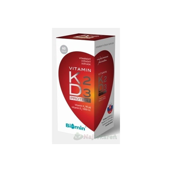 Biomin Vitamin K2 + D3 Protect 60 kapslí