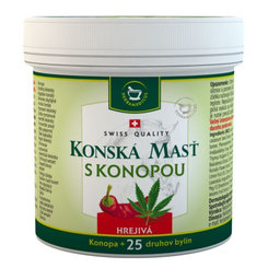 Koňská mast s konopím hřejivá na bolest kloubů, svalů 250 ml