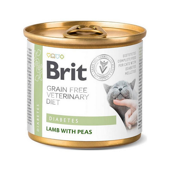 Brit Veterinary Diets GF Cat Diabetes konzerva pro kočky 200 g