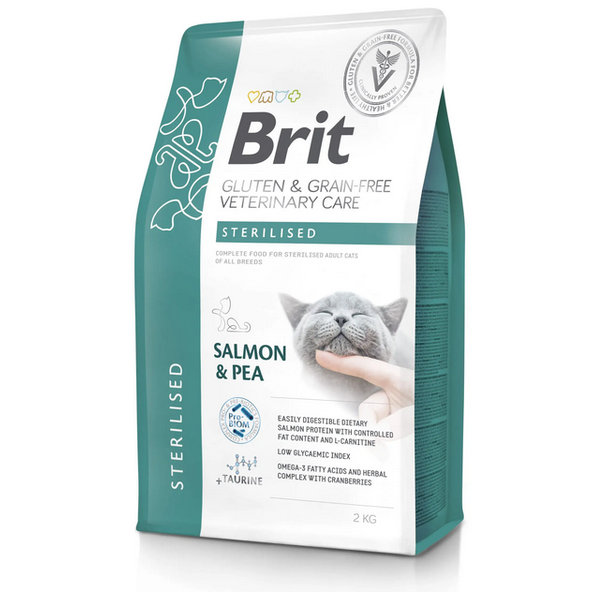 Brit Veterinary Diets GF granule pro kočky Sterilised 2 kg