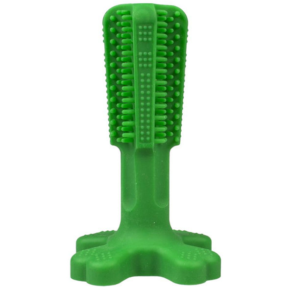 Duvo+ Hračka zubní kartáček Chew’n Play zelený M 14,5 cm