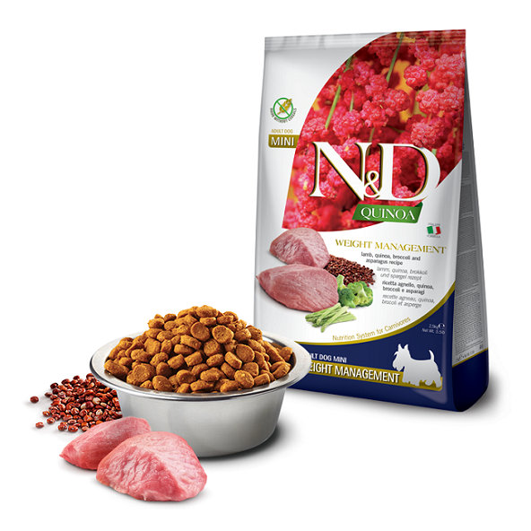 Farmina N&D Dog Quinoa GF adult medium maxi jehněčí brokolice 7 kg