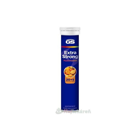 GS Extra Strong Multivitamin pomeranč 20+5 šumivých tablet
