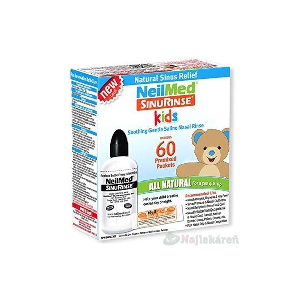 NeilMed SINUS RINSE Kids izotonický lahvička + 60 sáčků 1 set