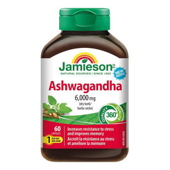 Jamieson Ashwagandha 6000 mg 60 kapslí