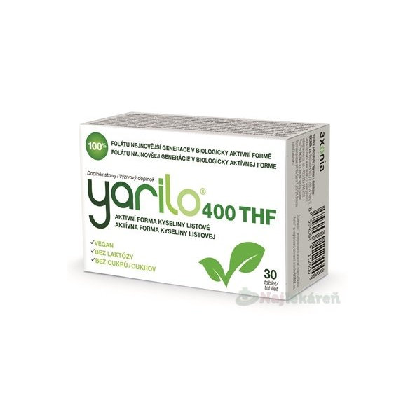 YARILO 400 THF aktivní forma kyseliny listové 30 tablet
