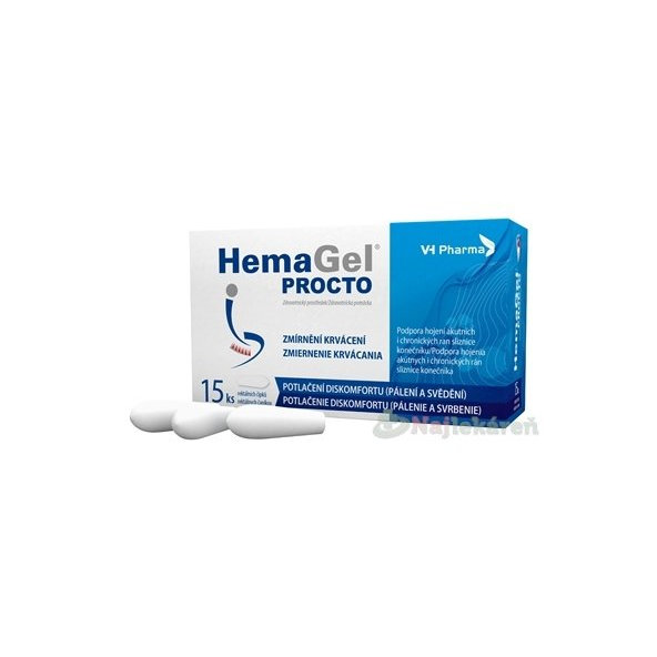 HemaGel PROCTO rektální čípky 15 ks