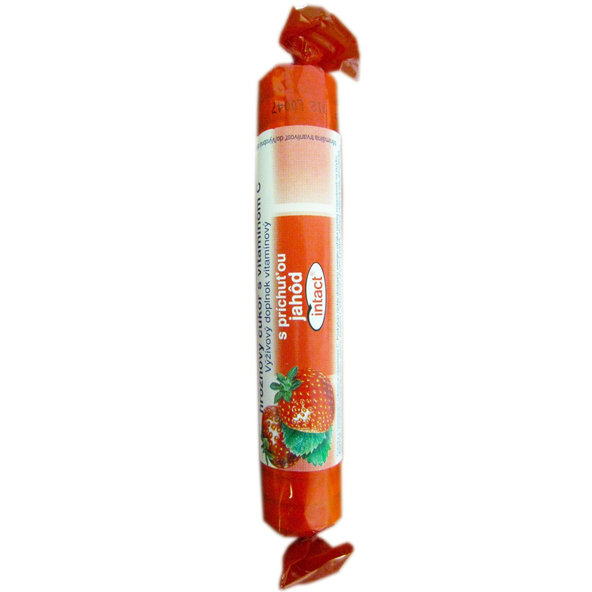 Intact rolky hroznový cukr jahoda 40 g