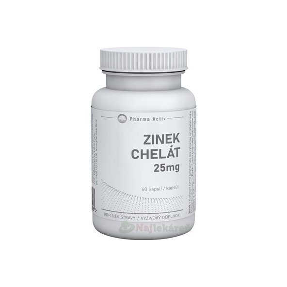 Pharma Activ Zinok Chelát 25 mg 60 kapslí
