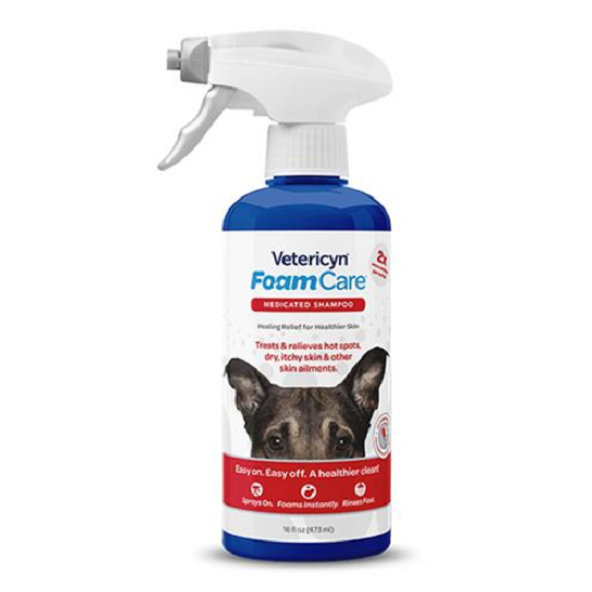 Vetericyn FoamCare Medicated šampon pro psy, kočky a hlodavce 473 ml