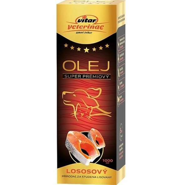 Vitar Veterinae Lososový olej pro psy a kočky 1000 ml