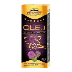 Vitar Veterinae Ostropestřecový olej pro psy a kočky 200 ml