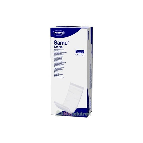 Samu Sterile porodnické vložky sterilní 10,5×33 cm 15 ks