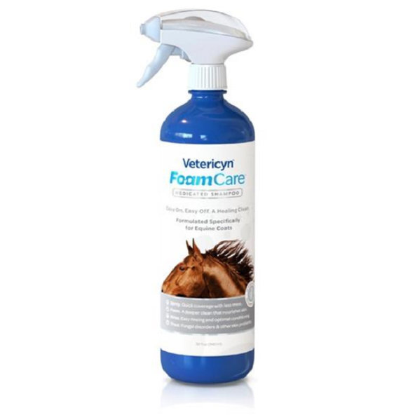 Vetericyn FoamCare Equine Medicated šampon pro koně 946 ml
