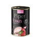 PIPER konzerva pro psy s krůtím masem a brokolicí 400 g