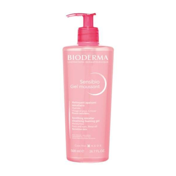 BIODERMA Sensibio Gel Moussant odličovací gel 500 ml