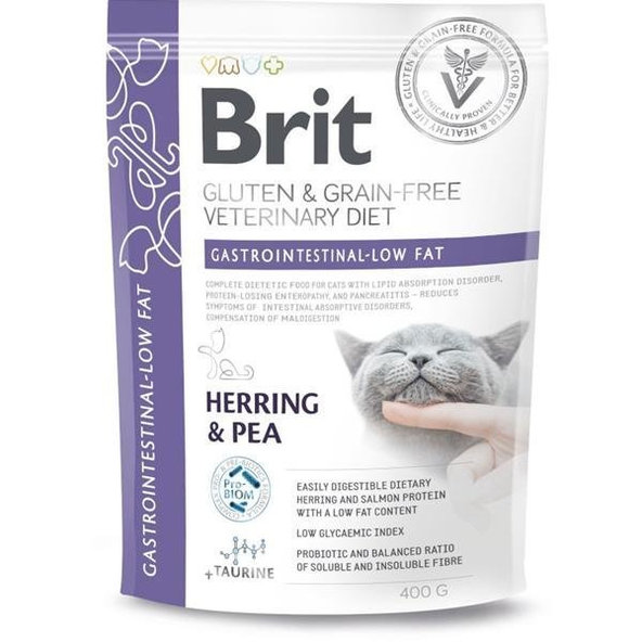 Brit Veterinary Diets GF Cat Gastrointestinal Low Fat granule 400 g